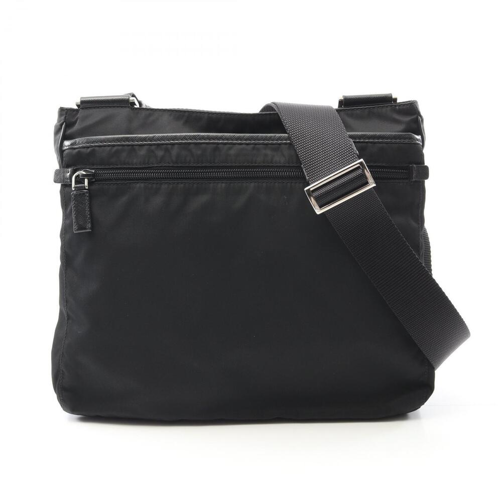 Prada VIAGGIO Shoulder Bag Saffiano Leather Black